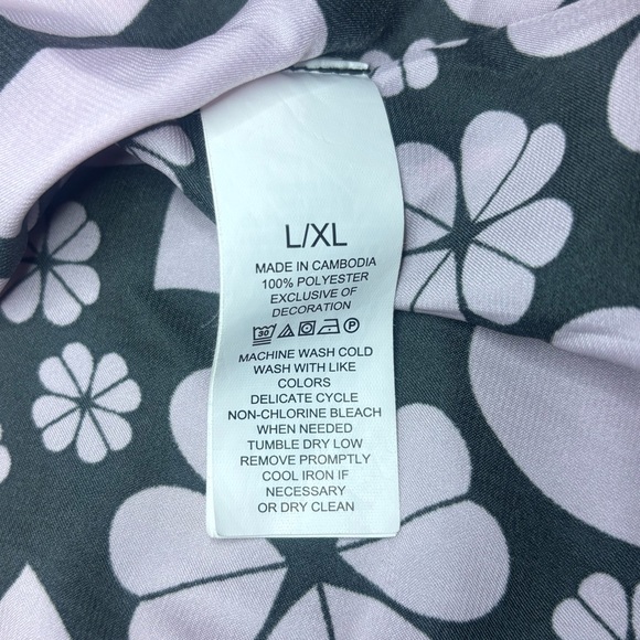 Kate Spade Spade Clover Hearts Caftan pink black coverup dress tunic - Picture 15 of 16